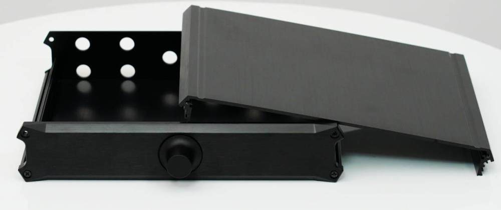 X234 Full Aluminum alloy 4-channel audio signal input switch case signal controller chassis Passive preamp box