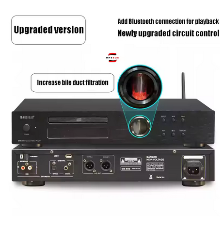 Latest Version British pure CD player, high fidelity home HiFi lossless music, USB Bluetooth, vinyl disc player