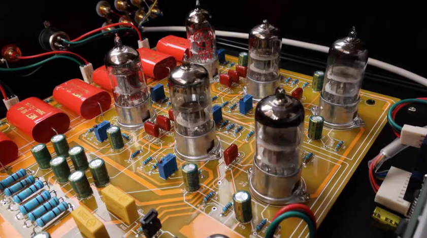 New finished  6C12 6N10  Electronic tube balanced single ended dual output digital volume HIFI preamplifier