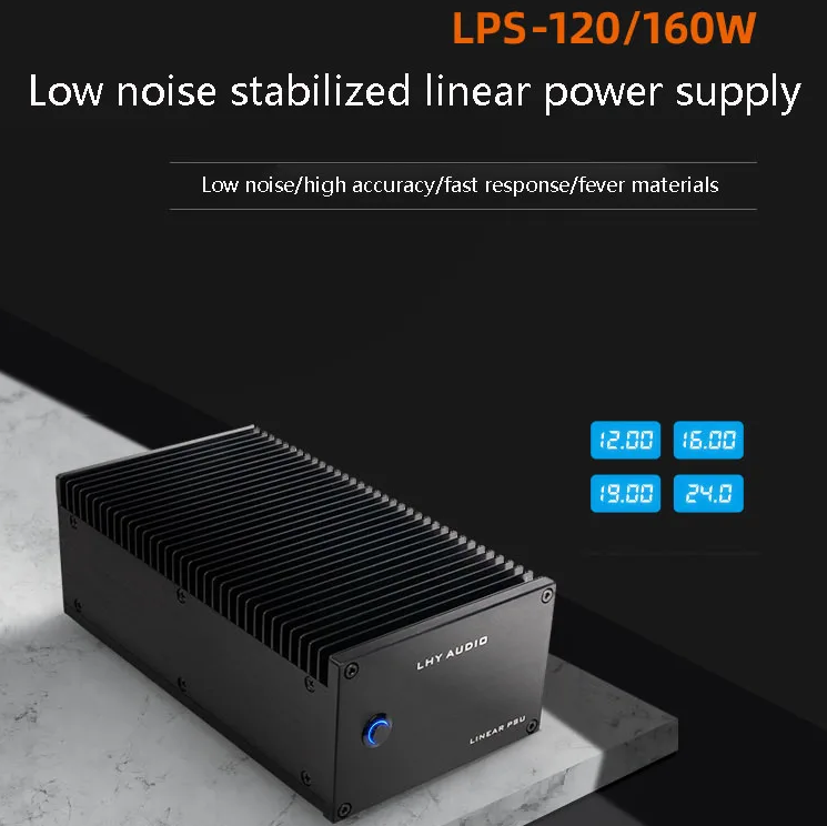 LHY AUDIO 120W/160W DC Linear Regulated Power Supply Audio 120VA Linear PSU DC 12V, 15V 19V, 24V For HDD NAS Router MAC PCHiFi