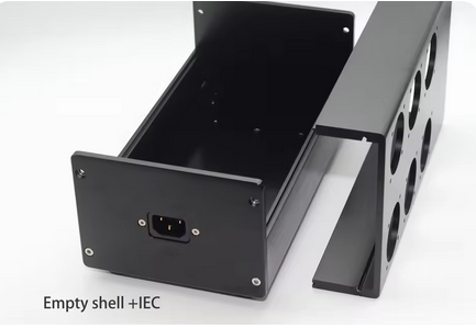 HiFi Audio full Aluminum AC 6 Way US UK EU Outlet Power Strip Power Supply Splitter