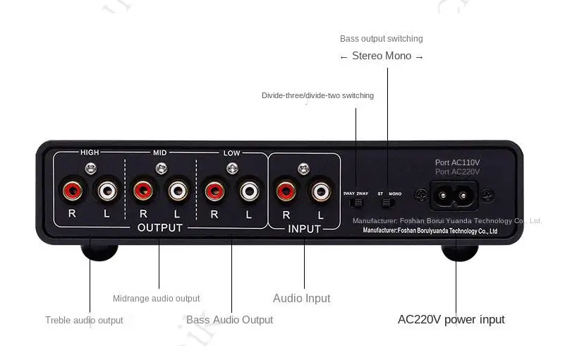 Weiliang Audio High-end two/three-way electronic crossover pre-amplifier with adjustable crossover point