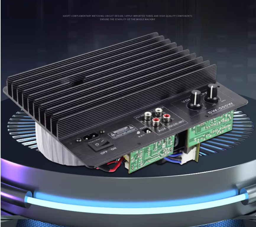 SW500W high power Active monaural bass amplifier subwoofer amplifier board with Volume knob