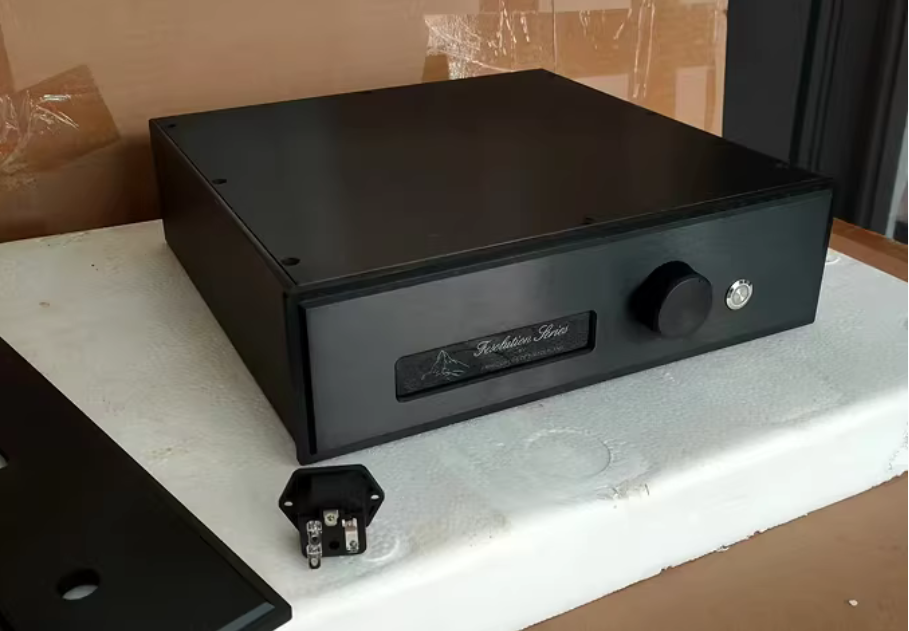 black FM amplifier Aluminum Amplifier Chassis preamplifier DIY enclosure install box 320*90*308mm or 258mm