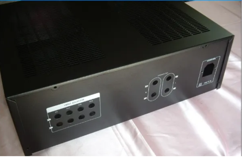 big space amplifier chassis aluminum panel + iron boday Preamplifier case AMP Enclosure with knobs DIY box 430*140*368