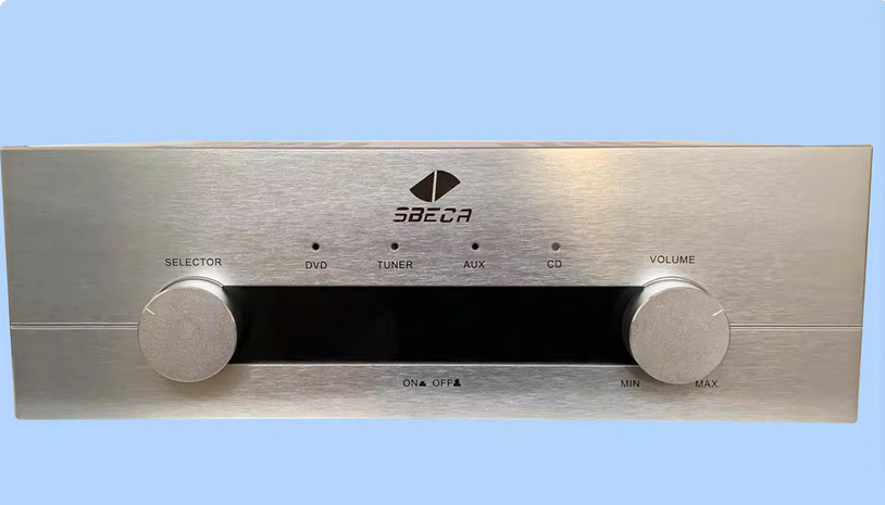 big space amplifier chassis aluminum panel + iron boday Preamplifier case AMP Enclosure with knobs DIY box 430*140*368