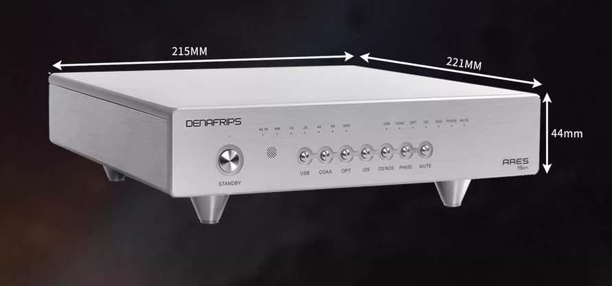 Denafrips ARES 15TH DAC R2R + Architettura DSD, Coaxial x1 OPT x 1, I2S x 1, USB2.0 B, Digital Signal Processing Through FPGA