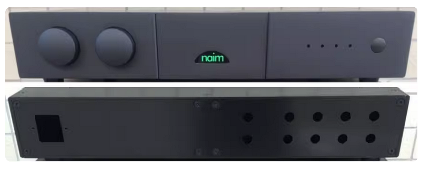(430*70* 258/308mm) replica Naim Ming all aluminum preamplifier  decoding amplifier chassis NAP552 /Power amplifier cabinet