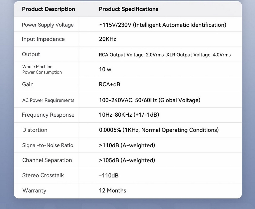 Ladder Chopin Fully Balanced HiFi Preamplifier R-to-R Structure Stable Output Amplifier RCA XLR