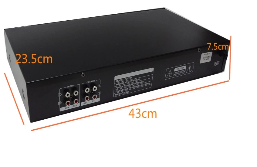 Latest EQ-799 Dual 20-band Hifi Stereo Home / Professional Audio Equalizer For Amplifier