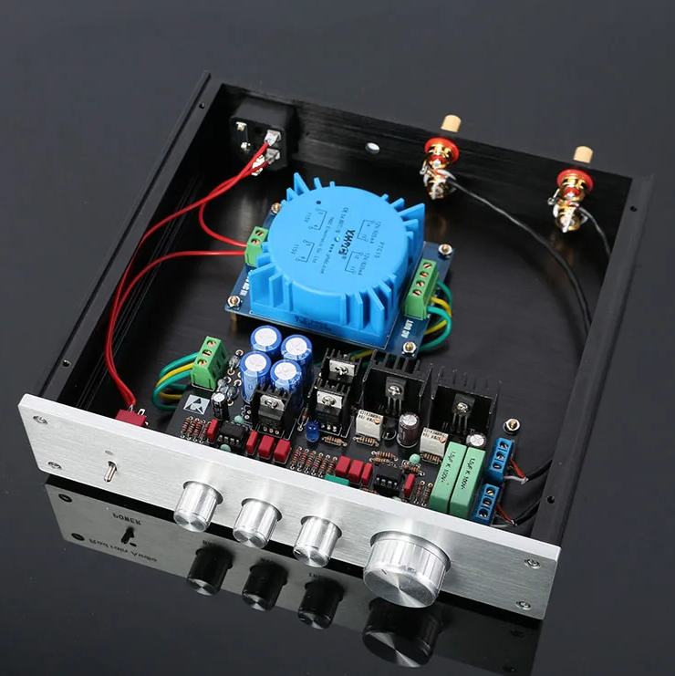 HIFI Fever-grade Pre-amp Mecha Class Three-segment High-bass Adjustment Equalizer Equipped with 49720 High-end Op Amp Pre-amp