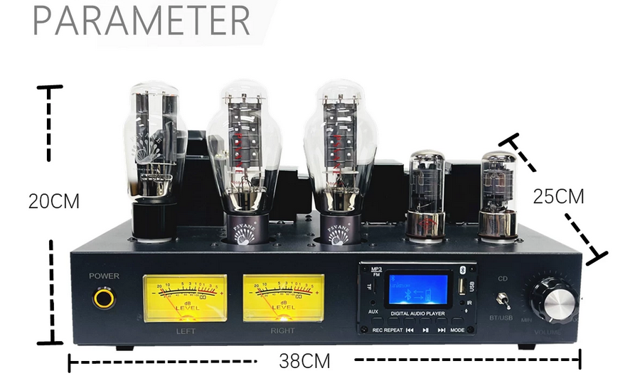 2026 New western electric 91 circuit 300B Decoding Edition Electronic Bluetooth Tube Amplifier Single End Class A amplifier DIY kit finished home USB tube amp