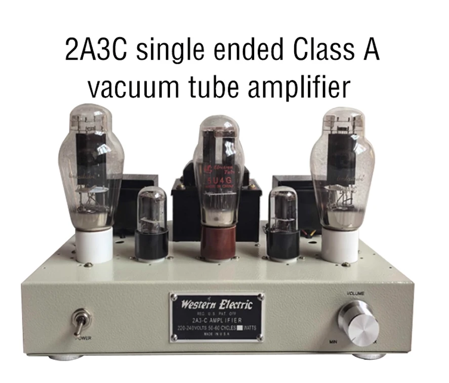 HiFi 2A3C Single ended Class A Vacuum tube Amplifier 5W 2 Channel Manual point-to-point Welding 2A3 Tube Amplifier Audio