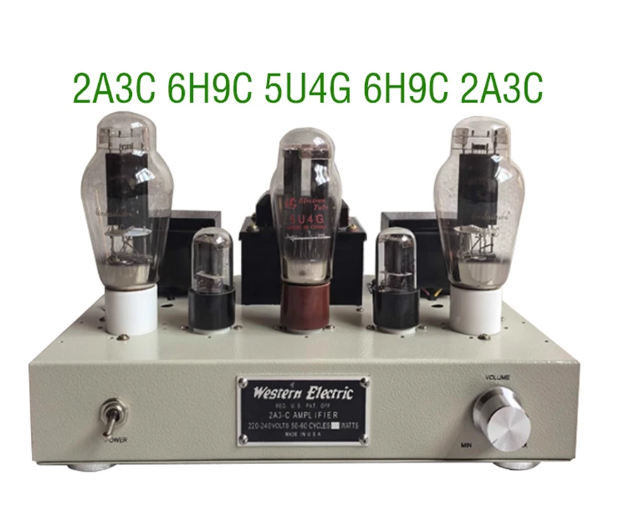 HiFi 2A3C Single ended Class A Vacuum tube Amplifier 5W 2 Channel Manual point-to-point Welding 2A3 Tube Amplifier Audio