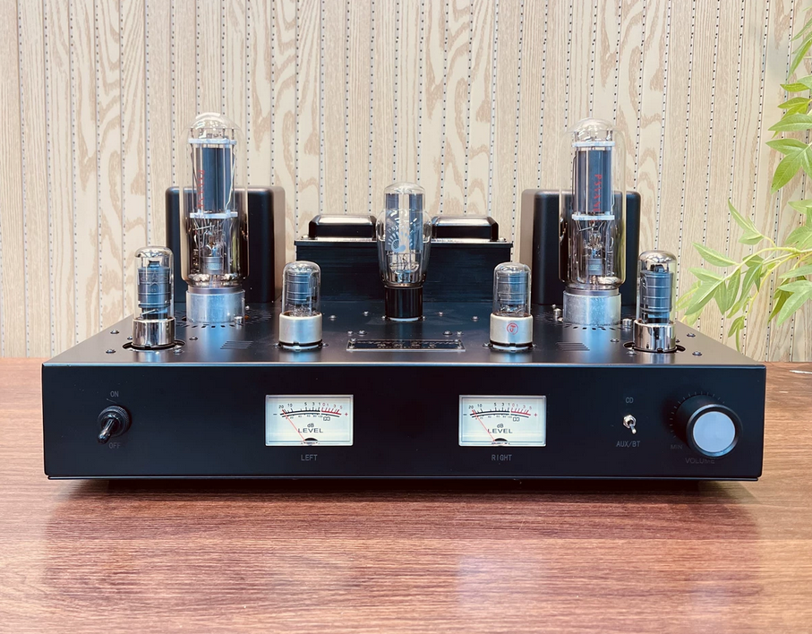 28w*2 300B+845 Vacuum Tube Amplifier Kit DIY High Power Class A Amp Bluetooth 5.0 Vu Meter HiFi Sound Amplifier