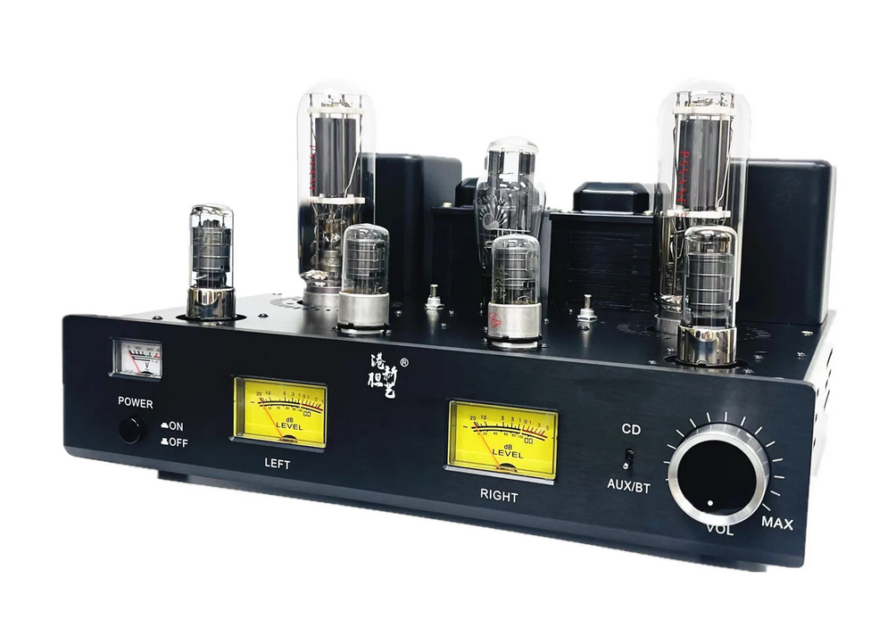 28w*2 300B+845 Vacuum Tube Amplifier Kit DIY High Power Class A Amp Bluetooth 5.0 Vu Meter HiFi Sound Amplifier