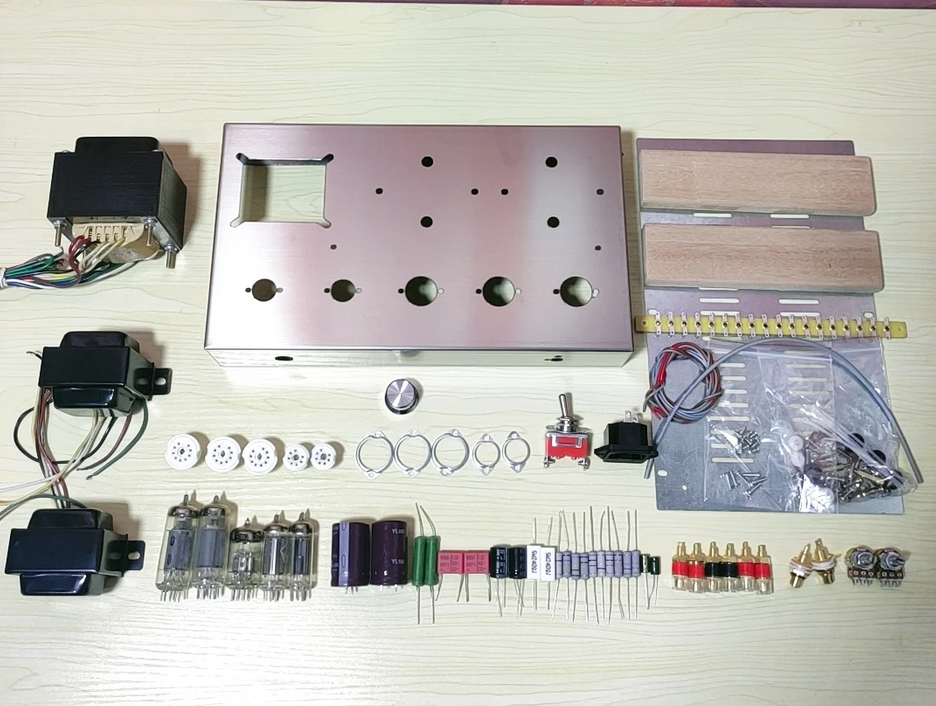 6N2 pushes 6P1 tube amplifier DIY kit, dual 6Z4 tube rectifier, transparent and beautiful silver, high sound resolution