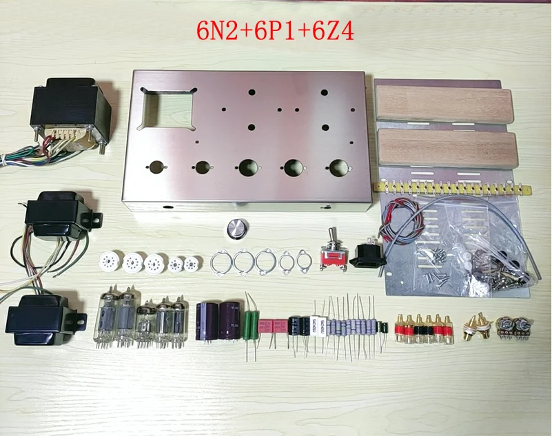 6N2 pushes 6P1 tube amplifier DIY kit, dual 6Z4 tube rectifier, transparent and beautiful silver, high sound resolution