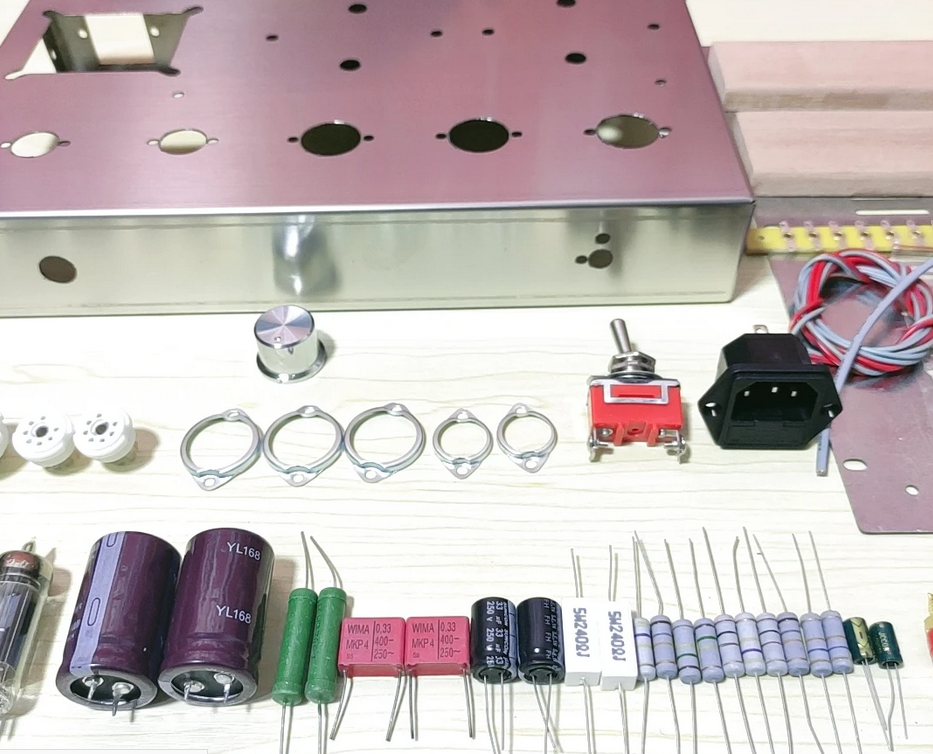 6N2 pushes 6P1 tube amplifier DIY kit, dual 6Z4 tube rectifier, transparent and beautiful silver, high sound resolution