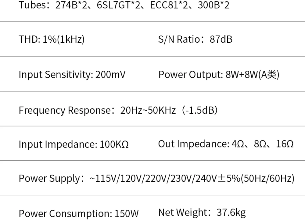 LINE MAGNETIC LM-609IA vacuum tube integrated amplifier 8W+8W Single Ended Class A 300B+274B