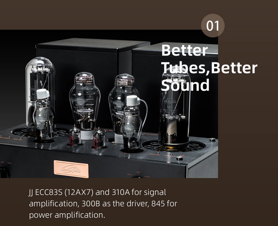 LINE MAGNETIC LM-219 IA PLUS  class A single end vacuum tube integrated amplifier 300B push 845
