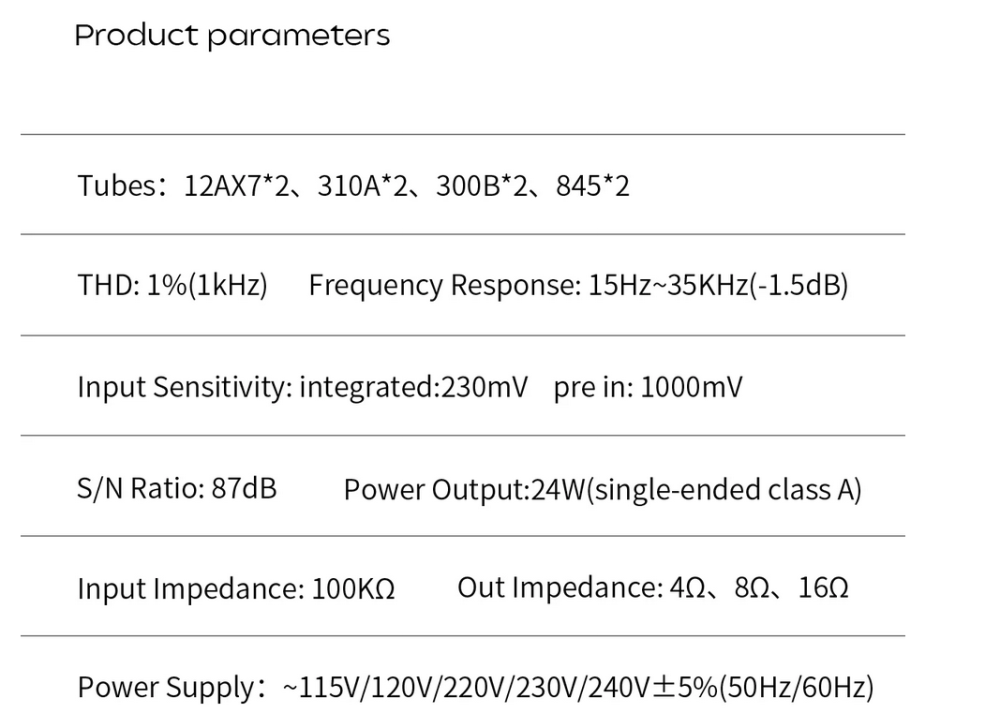 LINE MAGNETIC LM-219 IA PLUS  class A single end vacuum tube integrated amplifier 300B push 845