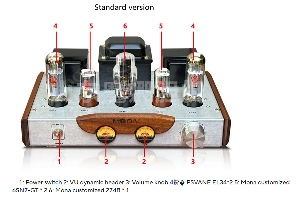 MONA beautiful high end Tube Amplifier HIFI EL34 Single End Class a High Fidelity Bluetooth Vacuum Tube Amplifier 8W+8W 4ohm/8ohm