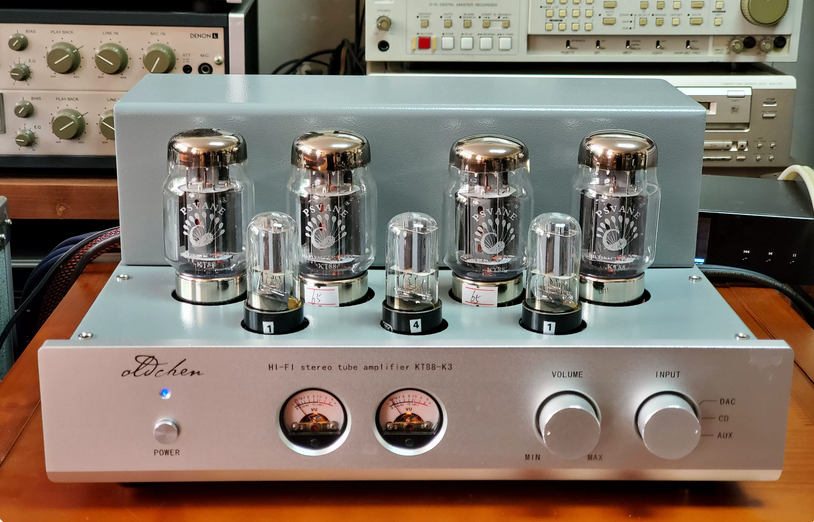 KT88 K3 Tube Fever Amplifier Home Theater Hi-Fi Audio Amplifier with Bluetooth 5.0 Audio Tube Amplifier 45W×2