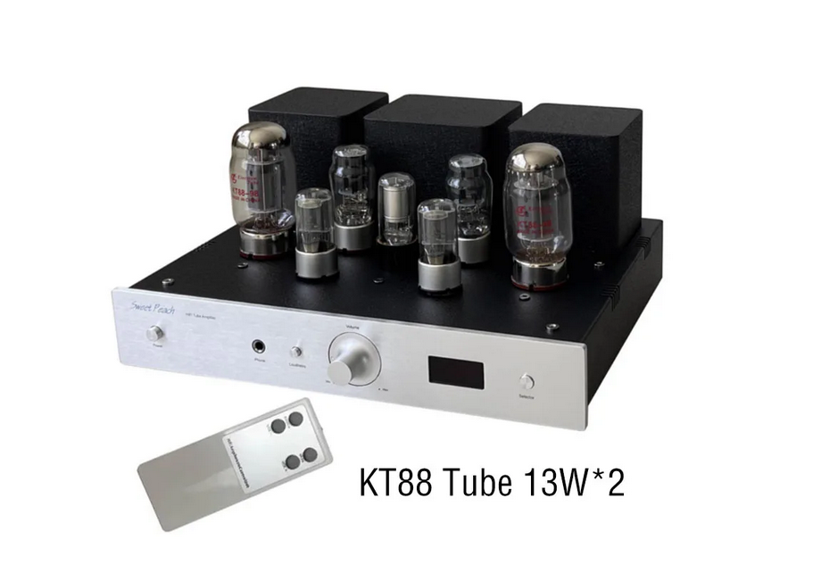 KT88 6550 EL34 Tube Amplifier Headphone Amp 13W 2.0 Remote Control Class A Vacuum Electronic Tube Amplifier Audio