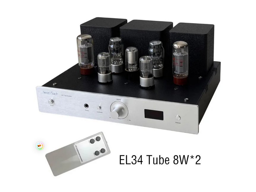 KT88 6550 EL34 Tube Amplifier Headphone Amp 13W 2.0 Remote Control Class A Vacuum Electronic Tube Amplifier Audio