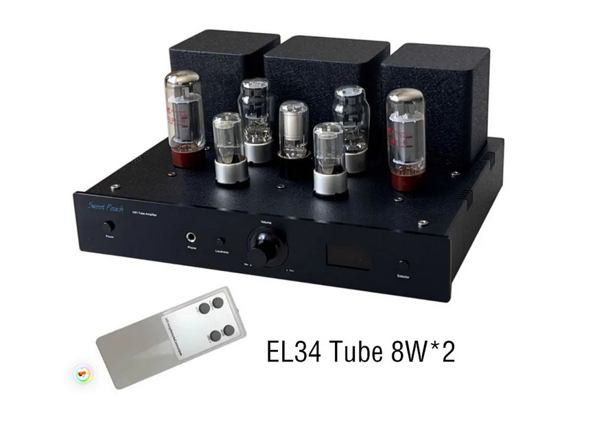 KT88 6550 EL34 Tube Amplifier Headphone Amp 13W 2.0 Remote Control Class A Vacuum Electronic Tube Amplifier Audio