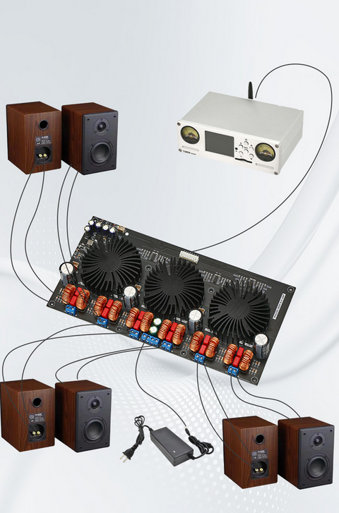TPA3255 6-channel digital class D HiFi audio power amplifier board 300W*6 for home theater (luxury version)