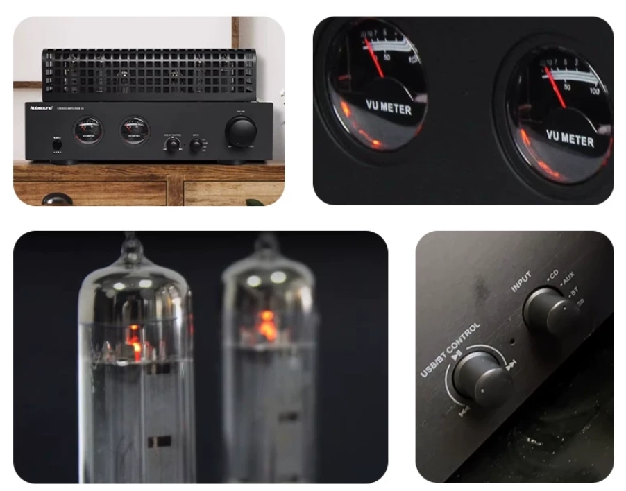 Nobsound A9 150W High power HiFi stereo tube amplifier with VU meter bluetooth