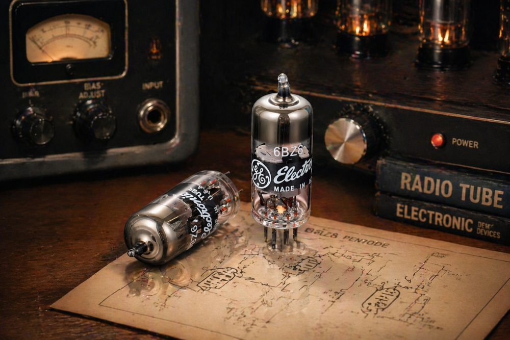 General Electric 6BZ6 Electronic Tube Suitable for preamp, HIFI amplifier, etc