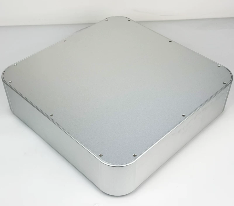 Rounded corner silver 380 full aluminum power supply power Amplifier Player Case ComputerDIY shell