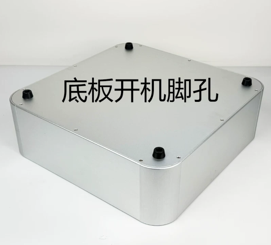 Rounded corner silver 380 full aluminum power supply power Amplifier Player Case ComputerDIY shell