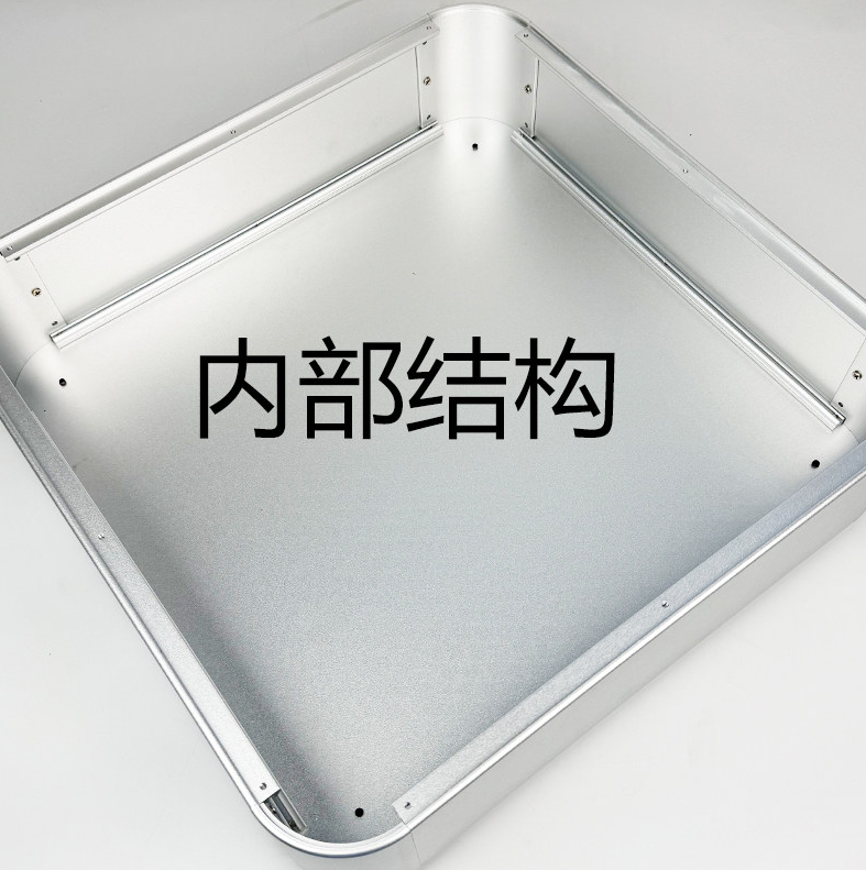 Rounded corner silver 380 full aluminum power supply power Amplifier Player Case ComputerDIY shell