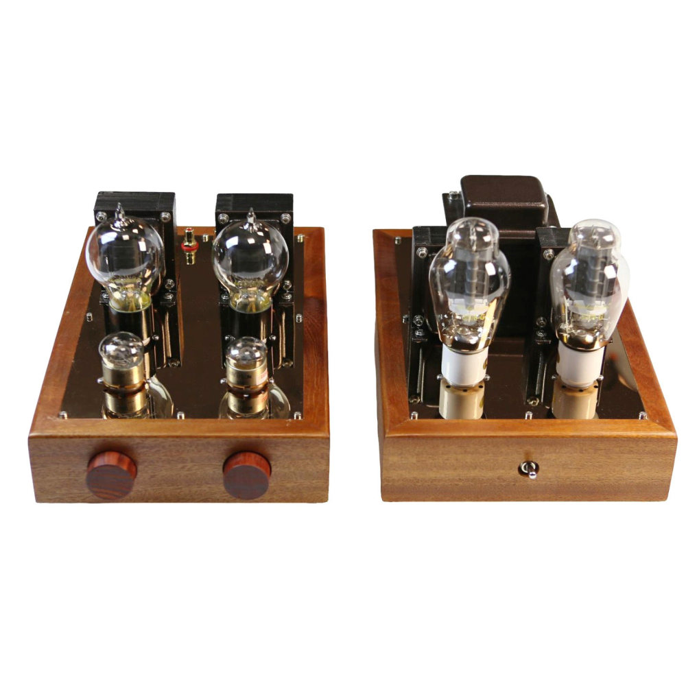 717A push 101D Split type electronic tube preamp Handmade shed construction Solid wood chassis
