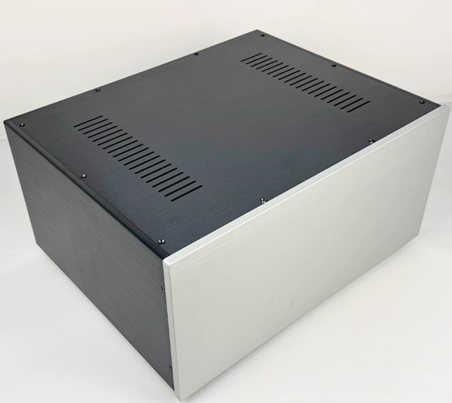 Big space All aluminum amplifier chassis /Decoder/ power filter/Power Amplifier Chassis/ AMP Enclosure DIY box (430 *205*345mm)