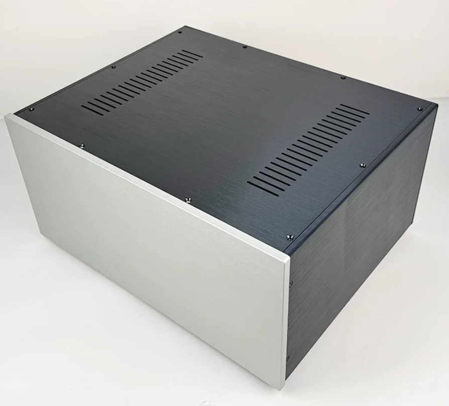 Big space All aluminum amplifier chassis /Decoder/ power filter/Power Amplifier Chassis/ AMP Enclosure DIY box (430 *205*345mm)