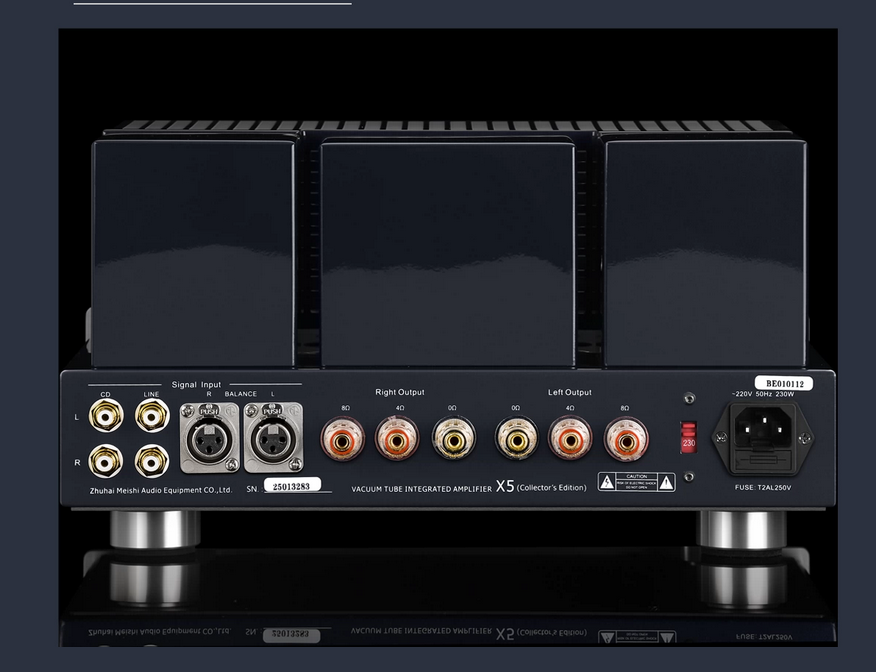 MUZISHARE X5 Integrated Vacuum Tube Amplifier EL34x4 Do AB1 Push-pull Amplifier 15~35W TR~UL Switch 110V/220V Good Sound