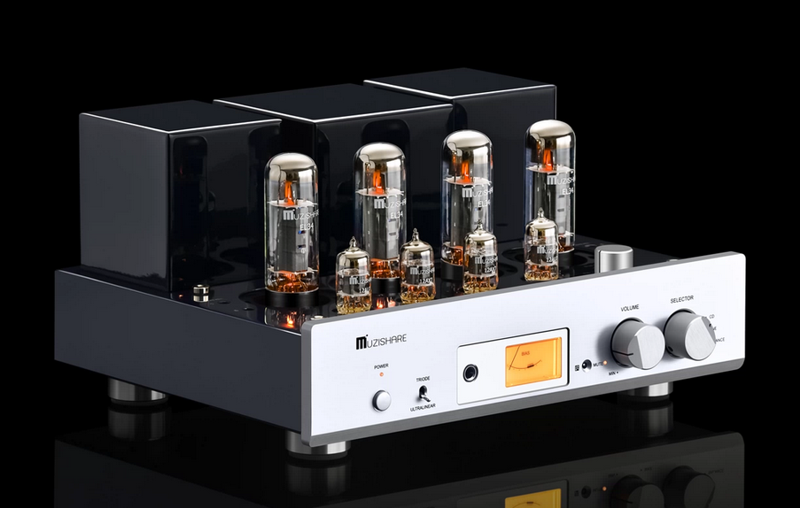 MUZISHARE X5 Integrated Vacuum Tube Amplifier EL34x4 Do AB1 Push-pull Amplifier 15~35W TR~UL Switch 110V/220V Good Sound