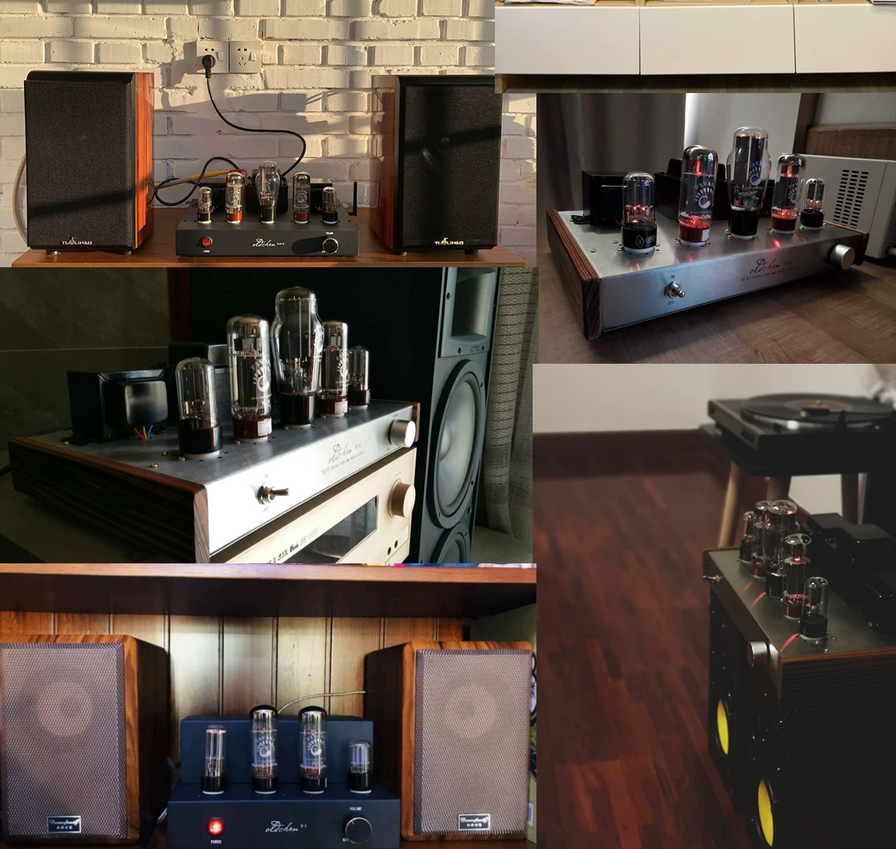 Oldchen EL34 Tube Amplifier Single-Ended Class A Handmade Amplifier Bluetooth