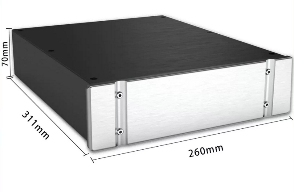 2607 full Aluminum Preamplifier enclosure HIFI DIY amplifier chassis AMP BOX power supply case