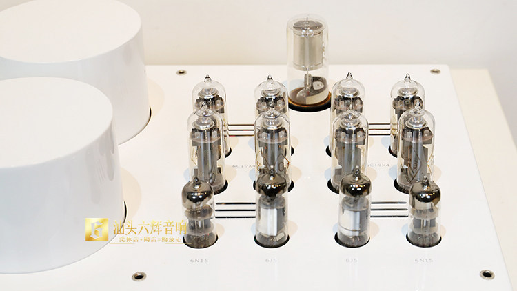 Audiomel 6C19 HIFI stereo 15W Parallel push-pull electronic tube amplifier White baked paint appearance
