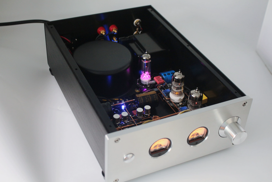 TDA7293, LM3886 L4780   6N1, 6N3, 12AX7 tube preamplifier Tube-to-solid power amplifier with double  VU Meter