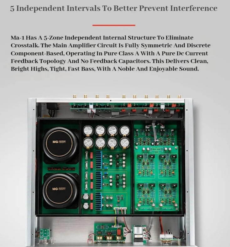 MUSMYS MA-1 High-end HiFi Class A Preamplifier High and Low Bass Adjustment Remote Control Fully Balanced Amplifier Home