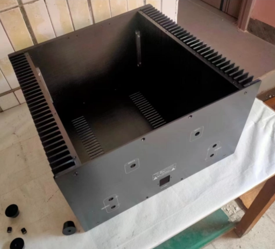 Black MBL all aluminum audio amplifier chassis class A  rear stage amplifier DIY housing 430*250*413mm