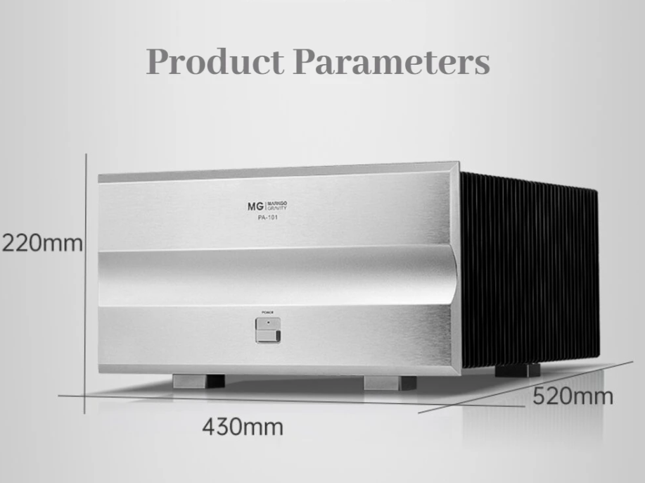 Meig Gravity PA-101 Field Effect Tube Class A High-power Single and Dual-channel HiFi  mono Power Amplifier Speaker Protection