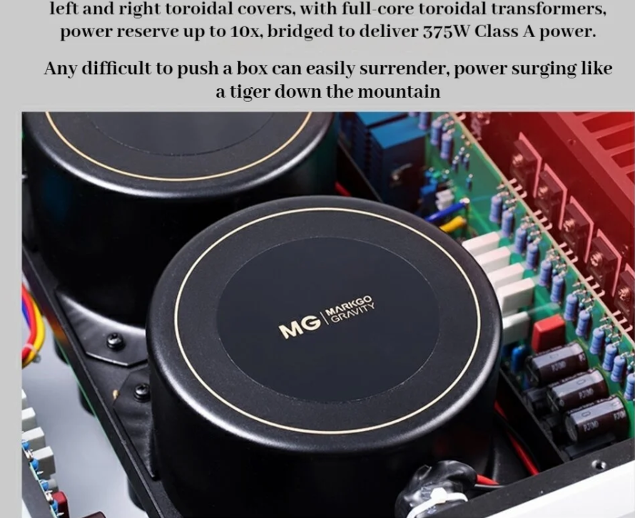Meig Gravity PA-101 Field Effect Tube Class A High-power Single and Dual-channel HiFi  mono Power Amplifier Speaker Protection